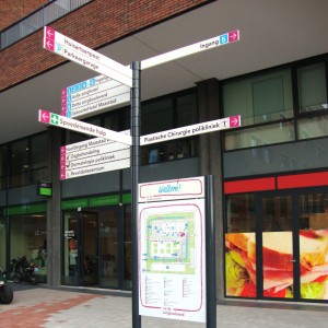 voetgangersbewegwijzering op de zorgboulevard